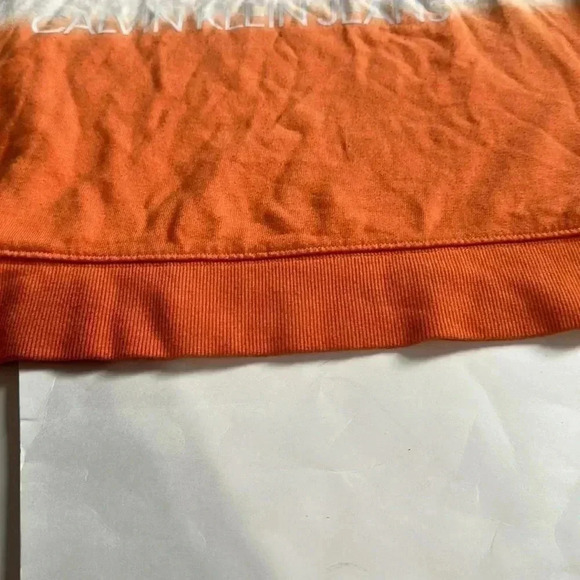 Calvin Klein crop top hoodie ombré pink white orange size XXL - Picture 4 of 6